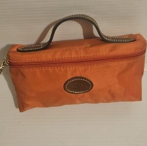 Longchamp Le Pilage Cosmetic Case Pouchette in Orange